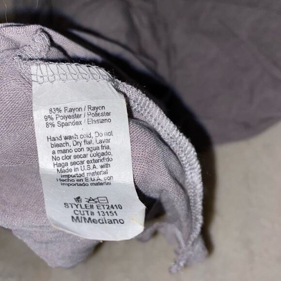 Easel Periwinkle Gray Long Sleeve Swing Shirt | Sz M - Picture 4 of 5